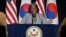 Duta Besar AS untuk PBB Linda Thomas-Greenfield berbicara pada konferensi pers di American Diplomacy House di Seoul pada 17 April 2024. (Foto: via Reuters)