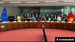 Đối thoại nhân quyền Việt Nam - EU tại Brussels, Bỉ, ngày 4/7/2024. Photo: X Julien Guerrier.