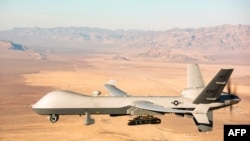 美国空军资料照片:美国空军的MQ-9收割者无人机(2020年11月7日)。