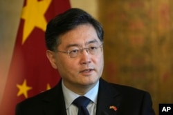 资料照:中国外交部长秦刚