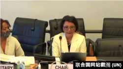 2022年7月7日联合国人权事务委员会审议中国香港政府对《公民和政治权利国际公约》的执行情况(联合国网站截图)