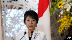 资料照片:日本外务大臣上川阳子。她9月19日表示,发生在深圳的日本男孩被刺身亡这一事件加剧了日本与中国之间的紧张关系。