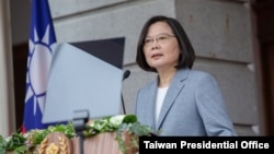 台湾总统蔡英文在台北发表第二任期就职讲话。(2020年5月20日)