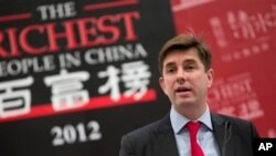 胡润百富榜发行人胡润(Rupert Hoogewerf)(资料照片)