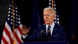 前副总统拜登(Joe Biden)2020年6月25日在宾夕法尼亚州竞选(路透社)