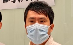 香港民主党前立法会议员邝俊宇表示,议会暂时没有反对派,今年反而没钱派 (美国之音/汤惠芸)