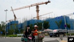 中国长期依赖房地产带动的增长模式。(美联社资料图)