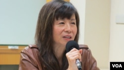 公民组合理事、前台湾驻香港光华新闻文化中心主任平路(美国之音张永泰拍摄)