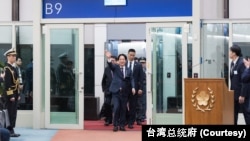 台湾总统赖清德结束就任后首次出访南太平洋行程,返回台湾。(2024年12月6日)