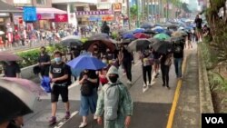 香港九龙星期六(10/12/2019)爆反紧急法游行。