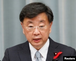 资料照片: 日本内阁官房长官松野博一。