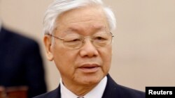 资料照:越南国家主席和越南共产党中央总书记阮富仲