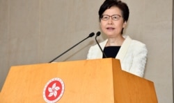 香港特首 林郑月娥 表示,深圳从来没有”睇低”(看不起)香港, 她认为香港应与大湾区城市,包括深圳互补优势 (美国之音/汤惠芸)