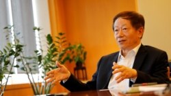 资料照:台湾半导体巨头TSMC主席刘德音在接受采访。(2018年8月31日)