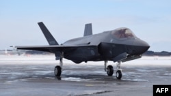 资料照:日本自卫队的一架F-35战机