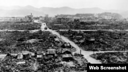 长崎原子弹爆炸中心惨状。(资料图片)