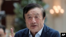 华为创始人任正非在华为深圳总部接受媒体采访(2019年1月15日)