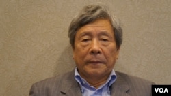 日本横浜市立大学名誉教授矢吹晋是在中日两国著名的研究中国学者(美国之音歌篮拍摄)