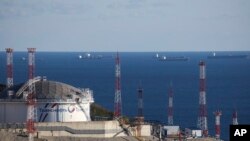 俄罗斯南部最大的石油和石油产品设施之一新罗西斯克。(资料照)