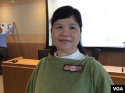 前香港记者协会主席麦燕庭(美国之音记者 申华拍摄)
