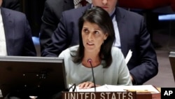 美国新任驻联合国大使尼基•黑利在安理会会议上首次发言(2017年2月2日)
