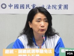 Li Gui-Min(Lee gueimin), KMT legislator 执政党国民党立委李贵敏(美国之音张永泰拍摄)