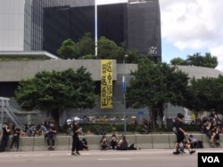 2019年6月21日香港人示威抗议(美国之音申华拍摄)