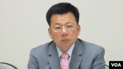 台湾在野党民进党立委李俊俋(美国之音张永泰拍摄 )