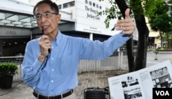 香港支联会创会副主席李柱铭2019年6月1日参加六四导赏团。(美国之音汤惠芸拍摄)