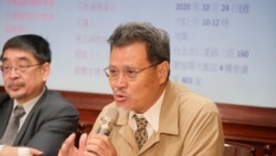 台湾国际战略学会执行长罗庆生。(美国之音黄丽玲摄)