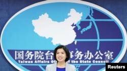 资料照:中国国务院台湾办公室发言人朱凤莲 (2019年11月27日)
