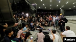 2019年9月4日,香港示威者举行记者会回应特首撤回送中条例等新措施。