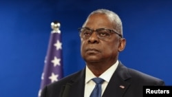 美国国防部长劳埃德·奥斯汀(Lloyd Austin)在以色列特拉维夫。资料照