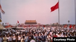 资料照片:1989年天安门民主运动六四事件