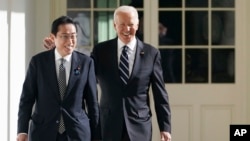 资料照片:美国总统拜登和日本首相岸田文雄。(2023年1月13日)